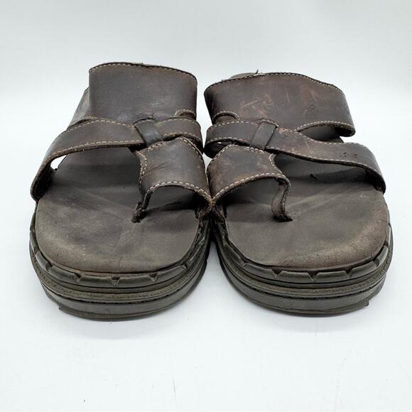 Vintage Y2K Men's Chunky Skechers Jammer Retro Strappy Slide Sandals Brown 9 - Picture 6 of 15